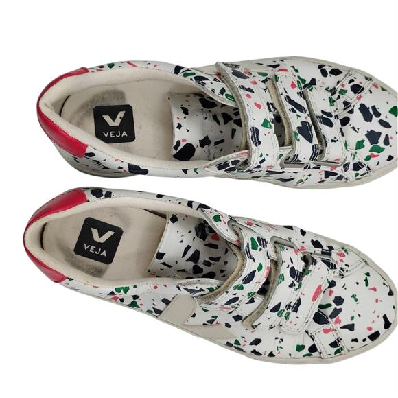 Veja Womens Esplar Leather 3 Lock Sneakers Terrazzo Paint Splatter Size US 8 - Picture 10 of 12
